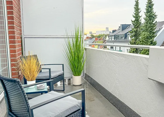 Immostay Waterfront - Balkon Ueber & Parking アパート ブレーメン